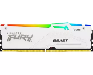 Оперативная память DDR5 16 Gb (5200 MHz) Kingston Fury Beast RGB EXPO White (KF552C36BWEA-16)