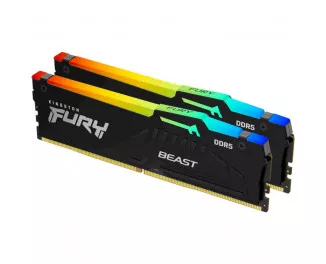 Оперативная память DDR5 16 Gb (5200 MHz) (Kit 8 Gb x 2) Kingston Fury Beast RGB EXPO (KF552C36BBEAK2-16)