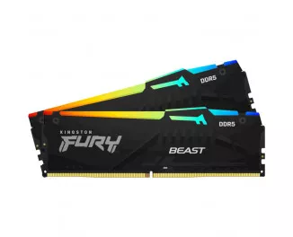 Оперативная память DDR5 16 Gb (5200 MHz) (Kit 8 Gb x 2) Kingston Fury Beast RGB EXPO (KF552C36BBEAK2-16)