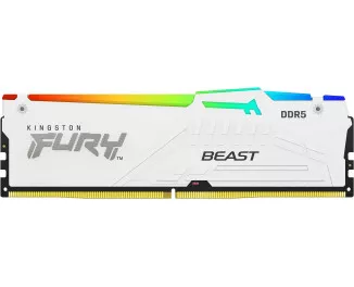 Оперативная память DDR5 16 Gb (5600 MHz) Kingston Fury Beast RGB EXPO White (KF556C36BWEA-16)