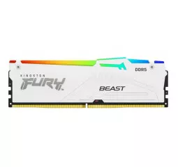 Оперативна пам'ять DDR5 16 Gb (5600 MHz) Kingston Fury Beast RGB White (KF556C40BWA-16)