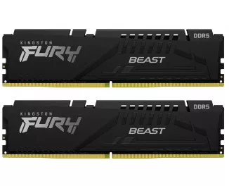 Оперативна пам'ять DDR5 16 Gb (5600 MHz) (Kit 8 Gb x 2) Kingston Fury Beast Black (KF556C40BBK2-16)