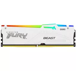 Оперативная память DDR5 16 Gb (6400 MHz) Kingston Fury Beast RGB White (740617343069)