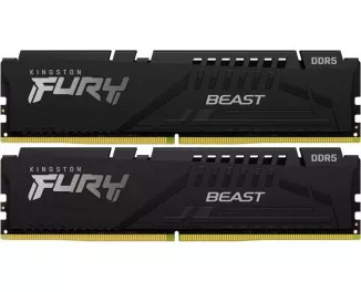 Оперативна пам'ять DDR5 32 Gb (4800 MHz) (Kit 16 Gb x 2) Kingston Fury Beast Black (KF548C38BBK2-32)