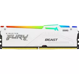 Оперативна пам'ять DDR5 32 Gb (5200 MHz) Kingston Fury Beast RGB EXPO White (KF552C36BWEA-32)
