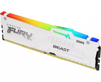 Оперативная память DDR5 32 Gb (5200 MHz) Kingston Fury Beast RGB EXPO White (KF552C36BWEA-32)