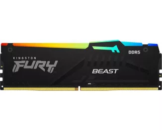 Оперативна пам'ять DDR5 32 Gb (5200 MHz) Kingston Fury Beast RGB (KF552C40BBA-32)