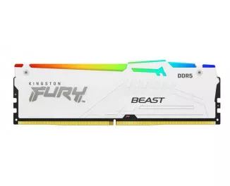 Оперативна пам'ять DDR5 32 Gb (5200 MHz) Kingston Fury Beast RGB White (KF552C40BWA-32)