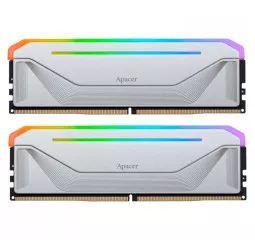 Оперативная память DDR5 32 Gb (5200 MHz) (Kit 16 Gb x 2) Apacer NOX RGB Silver (AH5U32G52C522NWAA-2)