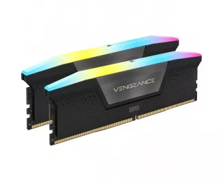 Оперативна пам'ять DDR5 32 Gb (5200 MHz) (Kit 16 Gb x 2) Corsair Vengeance RGB Black (CMH32GX5M2B5200C40)