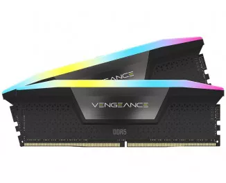 Оперативна пам'ять DDR5 32 Gb (5200 MHz) (Kit 16 Gb x 2) Corsair Vengeance RGB (CMH32GX5M2B5200Z40K)
