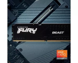 Оперативная память DDR5 32 Gb (5200 MHz) (Kit 16 Gb x 2) Kingston Fury Beast Black (KF552C36BBEK2-32)