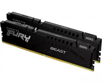 Оперативная память DDR5 32 Gb (5200 MHz) (Kit 16 Gb x 2) Kingston Fury Beast Black (KF552C36BBEK2-32)