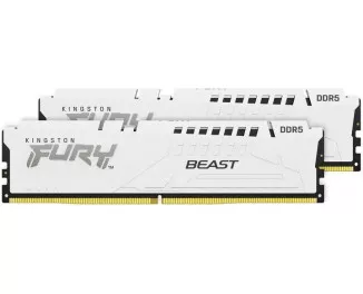 Оперативная память DDR5 32 Gb (5200 MHz) (Kit 16 Gb x 2) Kingston Fury Beast EXPO White (KF552C36BWEK2-32)