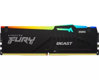 Оперативна пам'ять DDR5 32 Gb (5200 MHz) (Kit 16 Gb x 2) Kingston Fury Beast RGB Black (KF552C36BBEAK2-32)