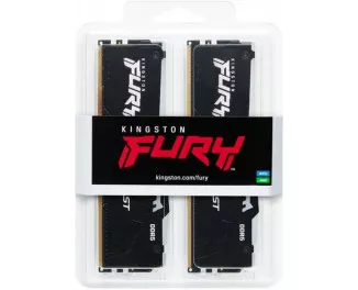 Оперативна пам'ять DDR5 32 Gb (5200 MHz) (Kit 16 Gb x 2) Kingston Fury Beast RGB Black (KF552C36BBEAK2-32)