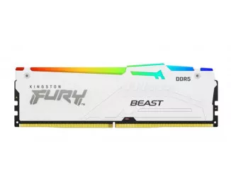 Оперативна пам'ять DDR5 32 Gb (5600 MHz) Kingston Fury Beast RGB White (KF556C40BWA-32)