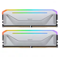 Оперативная память DDR5 32 Gb (5600 MHz) (Kit 16 Gb x 2) Apacer NOX RGB Silver (AH5U32G56C522NWAA-2)