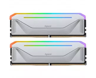 Оперативная память DDR5 32 Gb (5600 MHz) (Kit 16 Gb x 2) Apacer NOX RGB Silver (AH5U32G56C522NWAA-2)