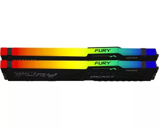Оперативная память DDR5 32 Gb (5600 MHz) (Kit 16 Gb x 2) Kingston Fury Beast RGB (KF556C40BBAK2-32)