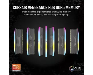 Оперативная память DDR5 32 Gb (6000 MHz) Corsair Vengeance RGB AMD EXPO (CMH32GX5M1E6000Z38)