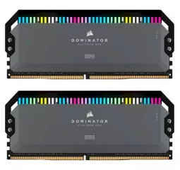 Оперативна пам'ять DDR5 32 Gb (6000 MHz) (Kit 16 Gb x 2) Corsair Dominator Platinum RGB Gray (CMT32GX5M2D6000Z36)