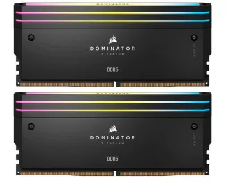 Оперативная память DDR5 32 Gb (6000 MHz) (Kit 16 Gb x 2) Corsair Dominator Titanium RGB (CMP32GX5M2B6000C30)