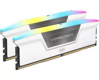 Оперативна пам'ять DDR5 32 Gb (6000 MHz) (Kit 16 Gb x 2) Corsair Vengeance AMD RGB White (CMH32GX5M2B6000Z36W)