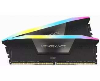 Оперативная память DDR5 32 Gb (6000 MHz) (Kit 16 Gb x 2) Corsair Vengeance RGB Black (CMH32GX5M2B6000C40)