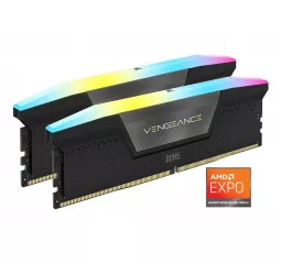 Оперативная память DDR5 32 Gb (6000 MHz) (Kit 16 Gb x 2) Corsair Vengeance RGB Black (CMH32GX5M2E6000Z36)