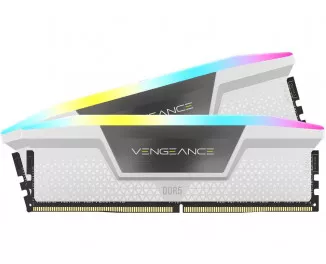 Оперативна пам'ять DDR5 32 Gb (6000 MHz) (Kit 16 Gb x 2) Corsair Vengeance RGB (CMH32GX5M2B6000C40W)