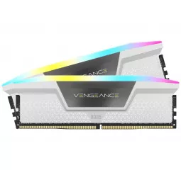 Оперативная память DDR5 32 Gb (6000 MHz) (Kit 16 Gb x 2) Corsair Vengeance RGB White (CMH32GX5M2B6000C30W)