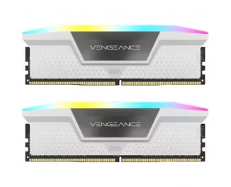 Оперативная память DDR5 32 Gb (6000 MHz) (Kit 16 Gb x 2) Corsair Vengeance RGB White (CMH32GX5M2E6000C36W)