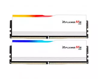 Оперативная память DDR5 32 Gb (6000 MHz) (Kit 16 Gb x 2) G.SKILL Ripjaws M5 RGB Matte White (F5-6000J3636F16GX2-RM5RW)