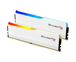 Оперативная память DDR5 32 Gb (6000 MHz) (Kit 16 Gb x 2) G.SKILL Ripjaws M5 RGB Matte White (F5-6000J3636F16GX2-RM5RW)