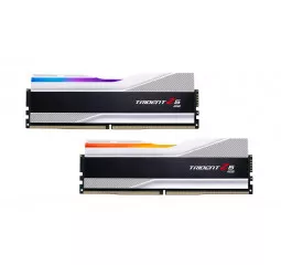 Оперативна пам'ять DDR5 32 Gb (6000 MHz) (Kit 16 Gb x 2) G.SKILL Trident Z5 RGB Silver (F5-6000J3040F16GX2-TZ5RS)
