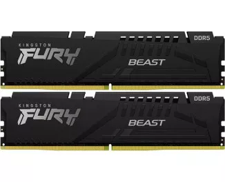 Оперативная память DDR5 32 Gb (6000 MHz) (Kit 16 Gb x 2) Kingston Fury Beast Black (KF560C36BBE2K2-32)