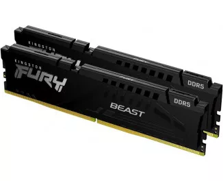 Оперативная память DDR5 32 Gb (6000 MHz) (Kit 16 Gb x 2) Kingston Fury Beast Black (KF560C36BBE2K2-32)