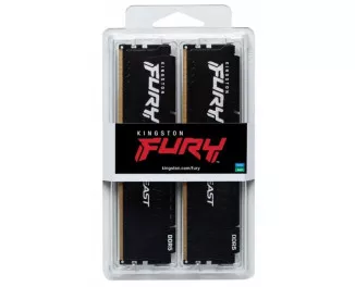 Оперативная память DDR5 32 Gb (6000 MHz) (Kit 16 Gb x 2) Kingston Fury Beast Black (KF560C36BBE2K2-32)