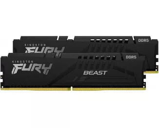 Оперативная память DDR5 32 Gb (6000 MHz) (Kit 16 Gb x 2) Kingston Fury Beast EXPO Black (KF560C30BBEK2-32)