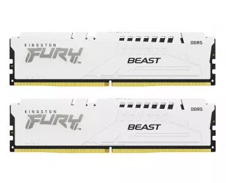 Оперативна пам'ять DDR5 32 Gb (6000 MHz) (Kit 16 Gb x 2) Kingston Fury Beast EXPO White (KF560C36BWEK2-32)