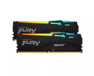 Оперативная память DDR5 32 Gb (6000 MHz) (Kit 16 Gb x 2) Kingston Fury Beast RGB EXPO (KF560C36BBE2AK2-32)