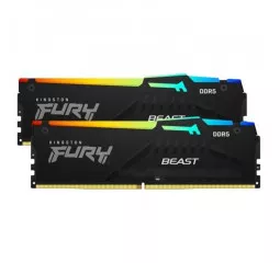 Оперативная память DDR5 32 Gb (6000 MHz) (Kit 16 Gb x 2) Kingston Fury Beast RGB (KF560C30BBAK2-32)