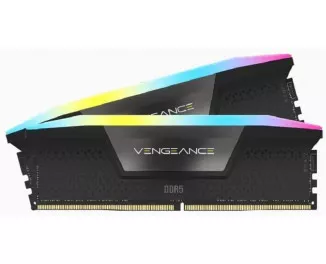 Оперативная память DDR5 32 Gb (6400 MHz) (Kit 16 Gb x 2) Corsair Vengeance RGB Black (CMH32GX5M2B6400C32)