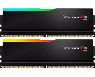 Оперативна пам'ять DDR5 32 Gb (6400 MHz) (Kit 16 Gb x 2) G.SKILL Ripjaws M5 RGB Matte Black (F5-6400J3648F16GX2-RM5RK)