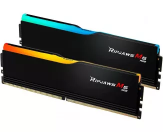 Оперативна пам'ять DDR5 32 Gb (6400 MHz) (Kit 16 Gb x 2) G.SKILL Ripjaws M5 RGB Matte Black (F5-6400J3648F16GX2-RM5RK)