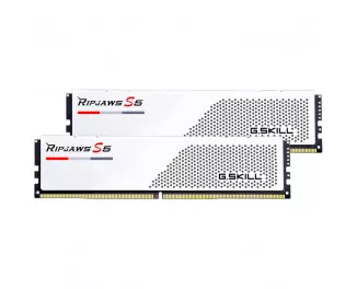 Оперативна пам'ять DDR5 32 Gb (6400 MHz) (Kit 16 Gb x 2) G.SKILL Ripjaws S5 Matte White (F5-6400J3648F16GX2-RS5W)