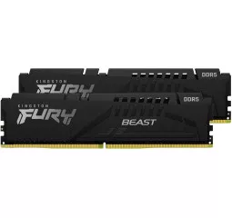 Оперативная память DDR5 32 Gb (6400 MHz) (Kit 16 Gb x 2) Kingston Fury Beast EXPO Black (KF564C32BBEK2-32)