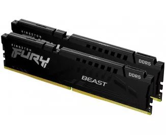 Оперативная память DDR5 32 Gb (6400 MHz) (Kit 16 Gb x 2) Kingston Fury Beast EXPO Black (KF564C32BBEK2-32)
