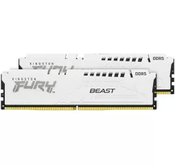 Оперативная память DDR5 32 Gb (6400 MHz) (Kit 16 Gb x 2) Kingston Fury Beast EXPO White (KF564C32BWEK2-32)